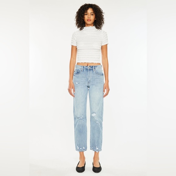 KanCan Missy High Rise Slim Straight Leg Ankle Jeans in Medium Wash, Size 28 - Picture 14 of 16